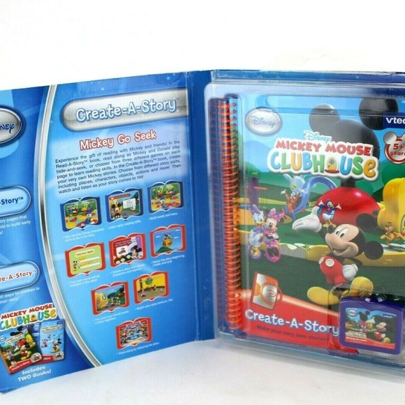 Vtech Create A Story Disney Mickey Mouse Clubhouse Book New Mickey Go Seek NEW - Picture 2 of 7